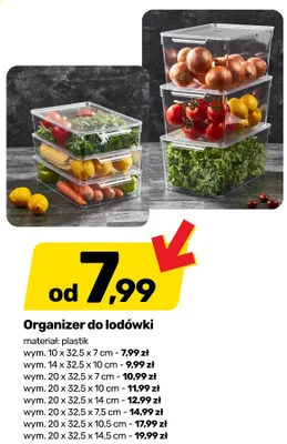 Organizer do lodówki 10x32,5x7 cm promocja w Bricomarche