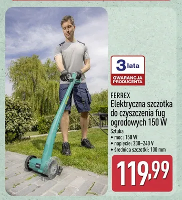 Elektryczna szczotka do czyszczenia fug ogrodowych Ferrex promocja w Aldi