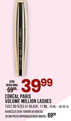 Tusz do rzęs L'Oréal Paris Volume Million Lashes Panorama Black promocja w Drogerie Natura
