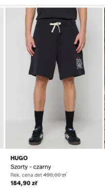 Szorty HUGO czarne promocja w Lounge by Zalando