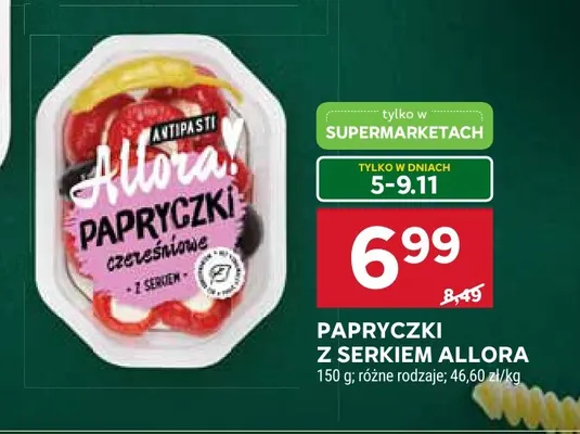 Papryczki z serkiem Allora! promocja w Stokrotka