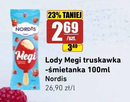Lody Megi truskawka-śmietanka Nordis promocja w API Market