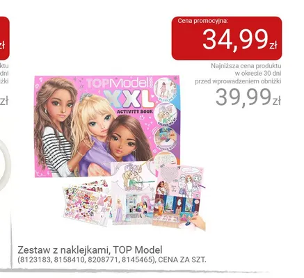 Zestaw z naklejkami TOP Model promocja w Smyk