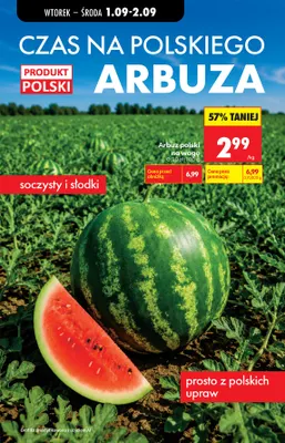 Arbuz polski promocja w Biedronka