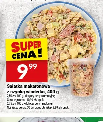 Sałatka makaronowa z szynką wiaderko promocja w Twój Market