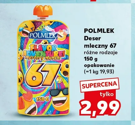 Deser mleczny 67 Polmlek promocja w Kaufland