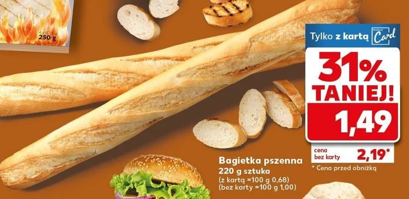 Bagietka pszenna 220g promocja w Kaufland