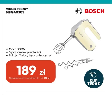 Mikser ręczny Bosch MFQ40301 promocja w Max Elektro