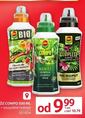 Nawóz do roślin zielonych i palm Compo 500ml promocja w Selgros