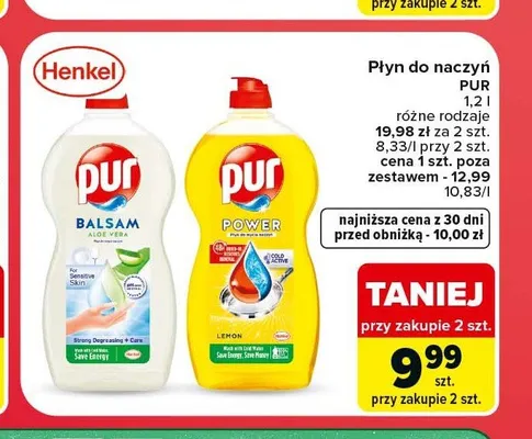 Płyn do naczyń Pur Balsam Aloe Vera promocja w Carrefour Market