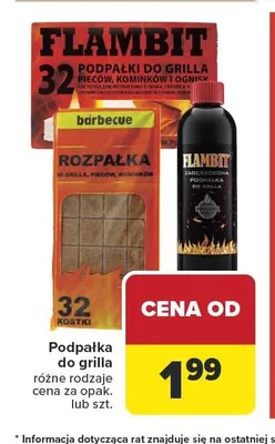 Podpałka do grilla Flambit promocja w Carrefour