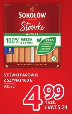 Stówki parówki Sokołów z szynki 160 g promocja w Selgros