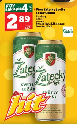 Piwo Zatecky Svetly Lezak promocja w TOPAZ