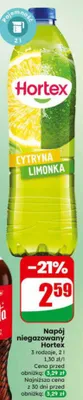 Napój niegazowany Hortex 3 rodzaje promocja w Dino