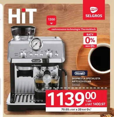 Ekspres La Specialista Arte EC9155.MB DeLonghi promocja w Selgros