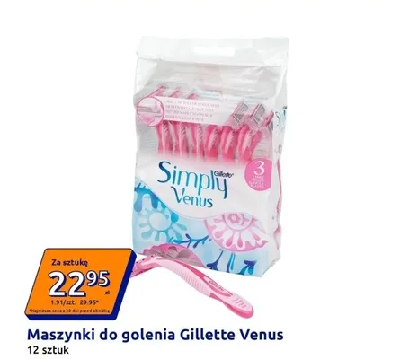 Maszynki do golenia Gillette Venus 12-pak promocja w Action