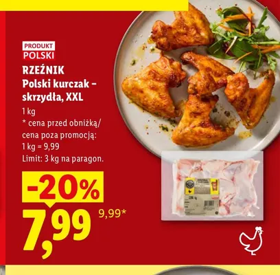 Polski kurczak skrzydła XXL Rzeźnik promocja w Lidl