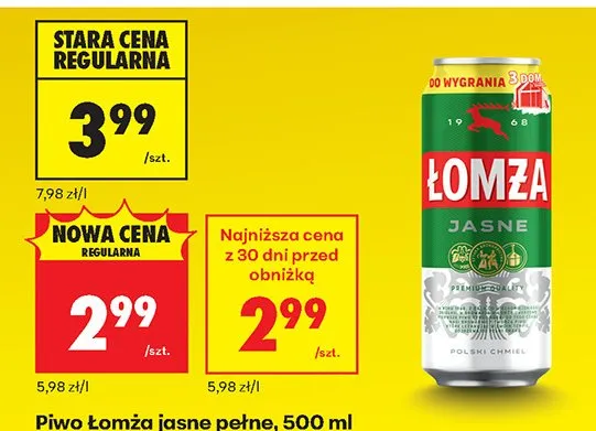 Piwo jasne pełne promocja w Biedronka