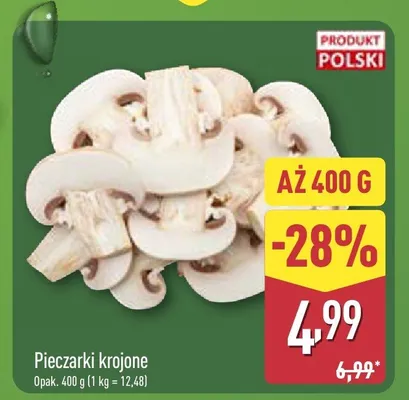 Pieczarki krojone promocja w Aldi