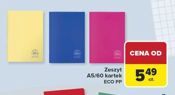 Zeszyt A5/60 kartek ECO PP Herlitz promocja w Carrefour