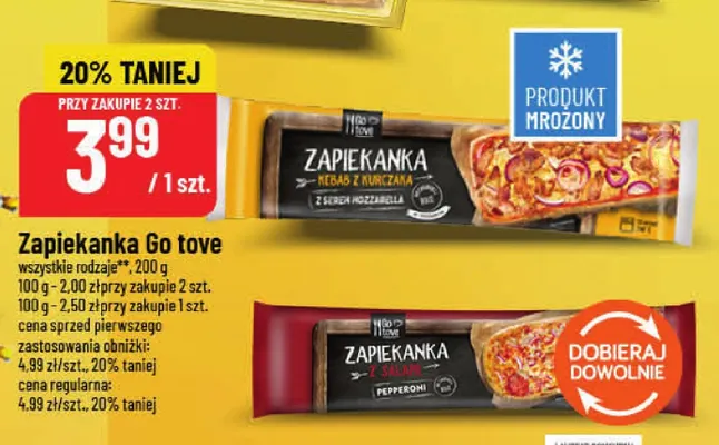 Zapiekanka kebab z kurczaka Go tove promocja w POLOmarket