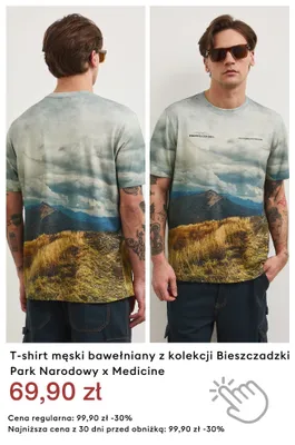 T-shirt męski bawełniany Medicine z kolekcji Bieszczadzki Park Narodowy promocja w Medicine