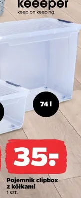 Pojemnik clipbox z kółkami promocja w Netto