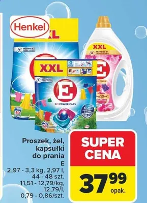 Proszek, żel, kapsułki do prania Henkel promocja w Carrefour