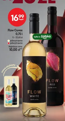 Wino białe Flow White Cuvée półwytrawne promocja w Żabka