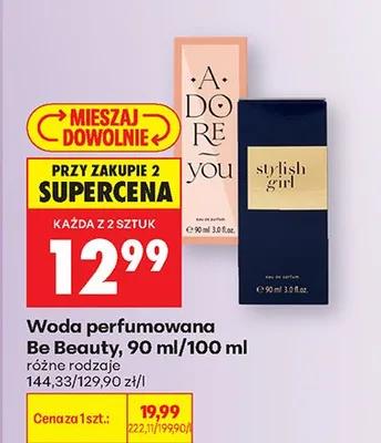 Woda perfumowana Be Beauty różne rodzaje promocja w Biedronka