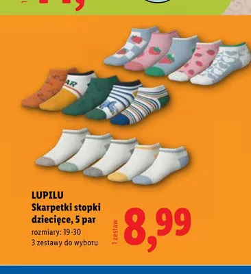 Skarpetki stopki dziecięce Lupilu 5-pak promocja w Lidl
