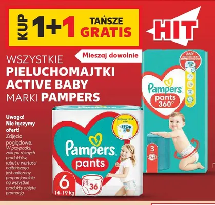 Pieluchomajtki Active Baby marki Pampers promocja w Kaufland