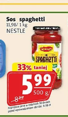 Sos spaghetti NESTLE promocja w Prim Market