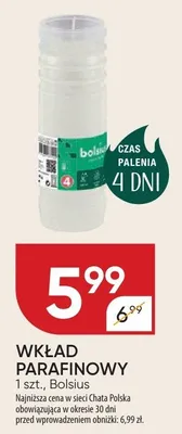 Wkład parafinowy promocja w Chata Polska