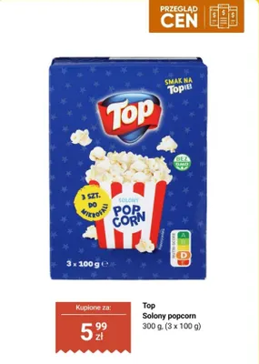 Popcorn solony Top promocja w Biedronka