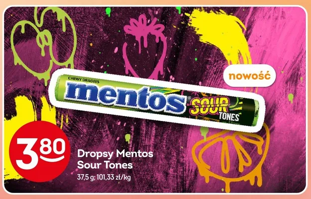 Dropsy Mentos Sour Tones promocja w Żabka