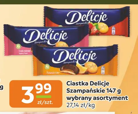 Ciastka Delicje Szampańskie promocja w Społem Częstochowa