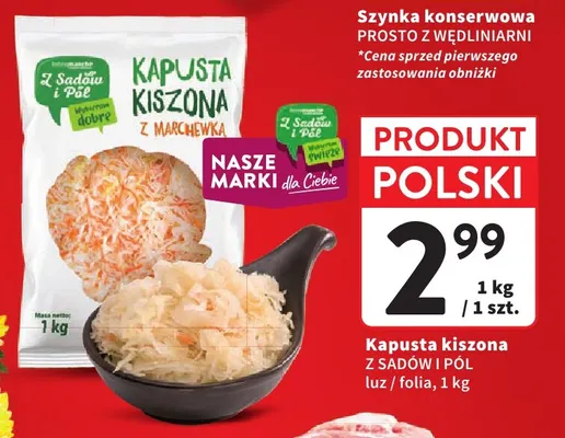 Kapusta kiszona Z Sadów i Pól promocja w Intermarche
