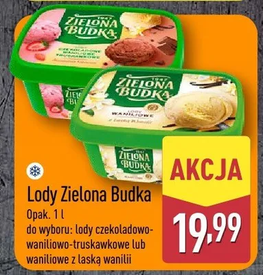 Lody Zielona Budka waniliowe z laską wanilii promocja w Aldi