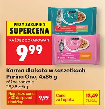 Karma dla kota w saszetkach różne rodzaje 4x85g promocja w Biedronka