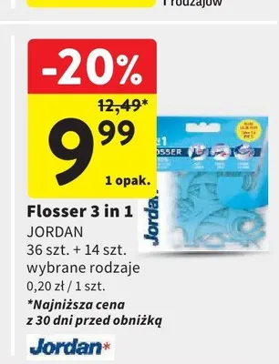 Flosser 3 in 1 Jordan 50-pak promocja w Intermarche