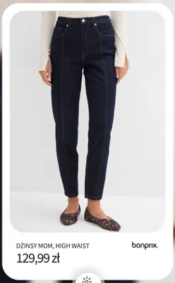 Dżinsy mom high waist Bonprix promocja w bonprix