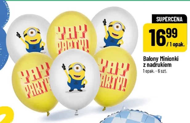Balony Minionki z nadrukiem 6-pak promocja w POLOmarket