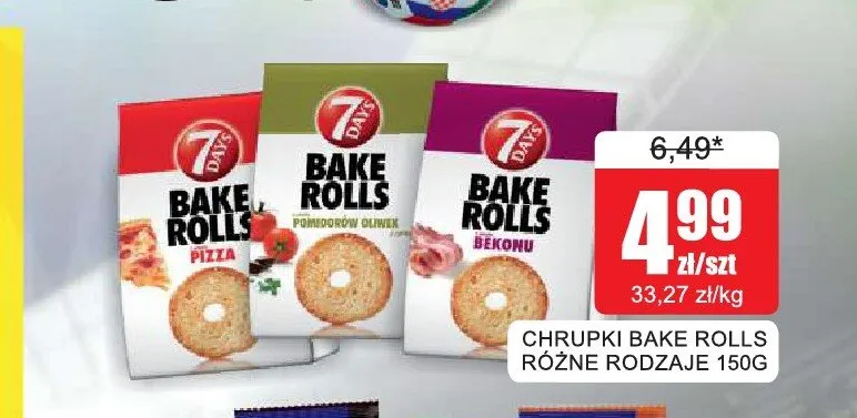 Chrupki Bake Rolls Pomidor i Oliwki promocja w Bingo