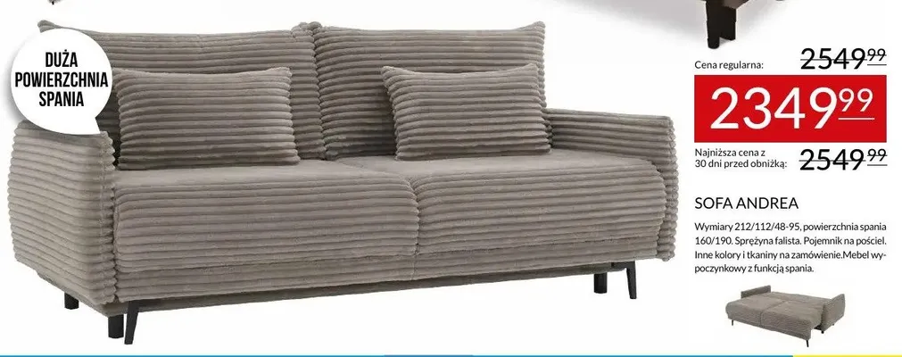 Sofa Andrea Abra promocja w Abra Meble