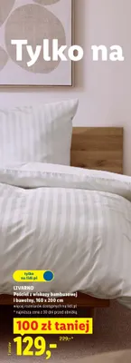 Pościel z wiskozy bambusowej i bawełny 160 x 200 cm Livarno promocja w Lidl