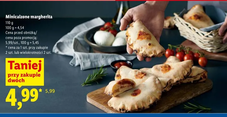 Minicalzone margherita promocja w Lidl