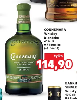 Whiskey irlandzka Connemara promocja w Kaufland