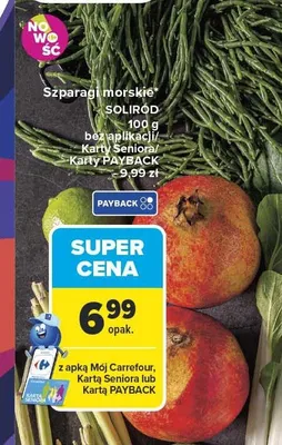 Szparagi morskie Soliród promocja w Carrefour Market