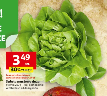 Sałata masłowa duża główka promocja w Auchan